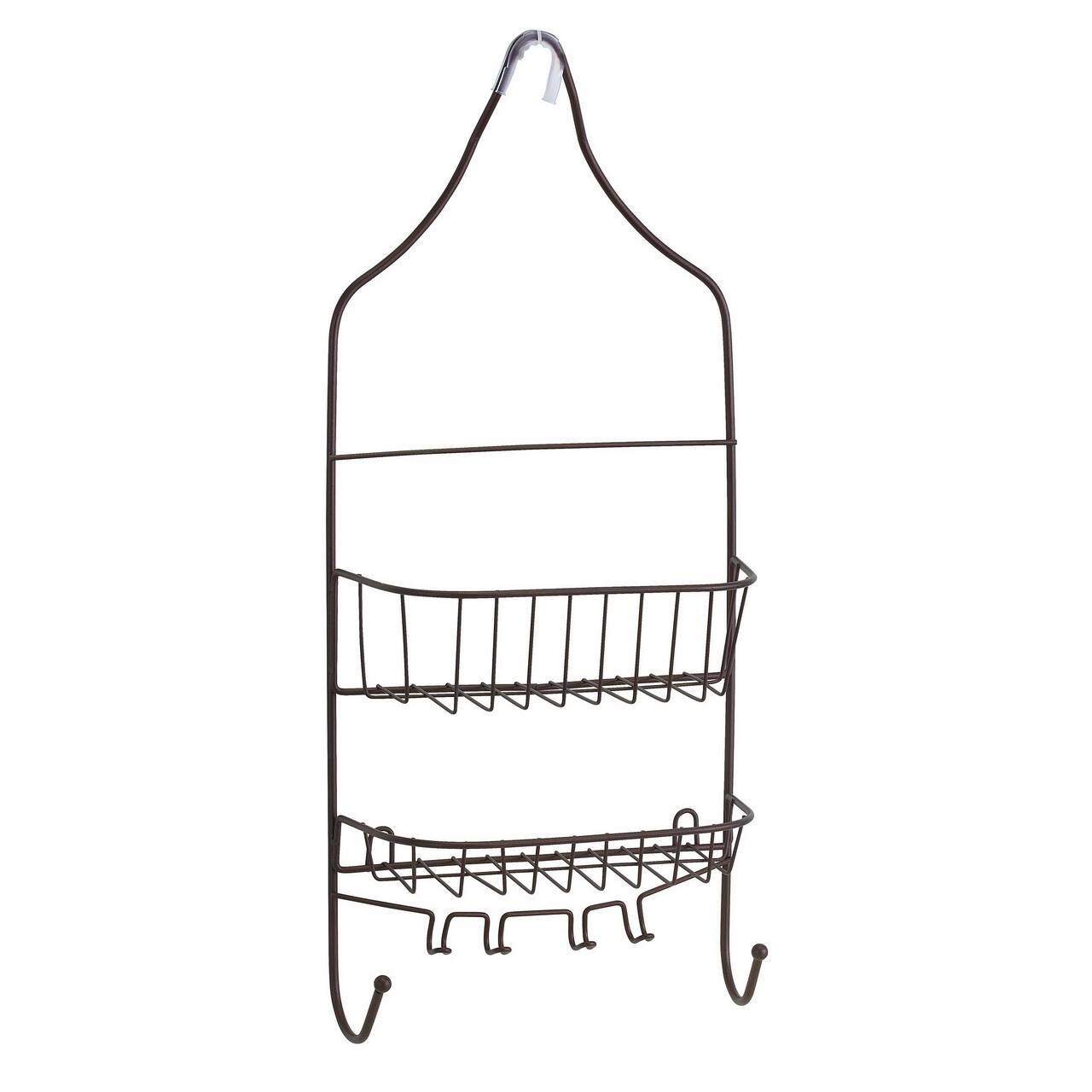 Bath Bliss Bronze Contoured Head Design Shower Caddy